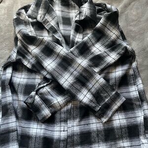 Black and White Plaid Shirt
